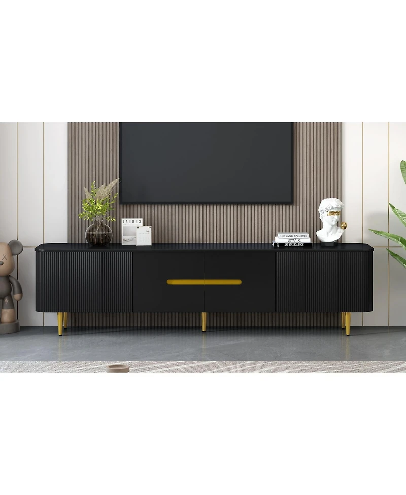 Streamdale Furniture 78.7" Minimalist Tv Stand - Entertainment Center