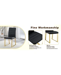 Streamdale Furniture Streamdale 8-Pack Heavy-duty Chairs: 2.1" Cushion, Iron Frame, Home/Office Value