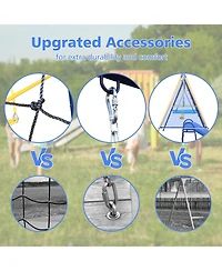 Streamdale Furniture Boys Streamdale Swing Set Slide, Swings, Net, Ladder