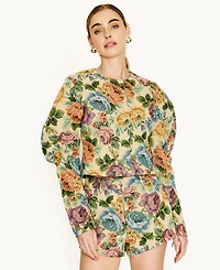 Line & Dot Women's Cambria Floral Zipper-Front Jacket