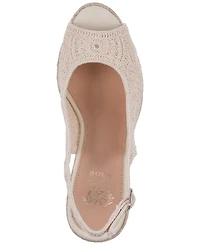 Gc Shoes Women's Bowery Crochet Espadrille Wedge Sandals