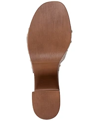 Gc Shoes Women's York Buckle Wooden Block Heel Platform Sandals