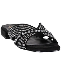Gc Shoes Women's Elara Rhinestone Crisscross Flat Sandals