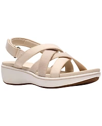 Clarks Women's BreezeRae Ana Open Toe Wedge Sandals
