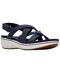 Clarks Women's BreezeRae Ana Open Toe Wedge Sandals