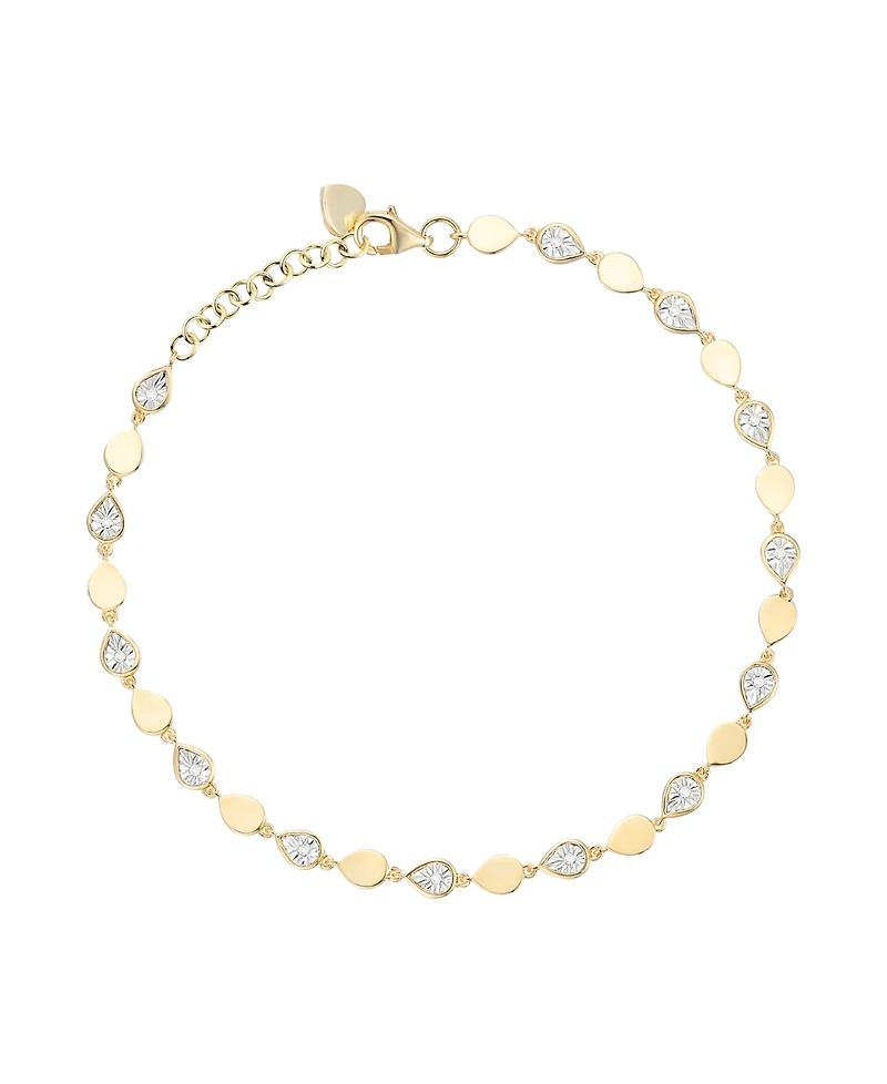 Macy's Diamond (1/10 ct. t.w.) Bracelet in 14k Gold Over Sterling Silver