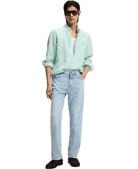 Boss by Hugo Men's Regular-Fit Striped Linen Dress Shirt