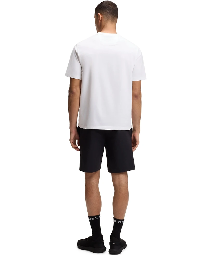 Boss by Hugo Men's Stretch-Cotton Logo Artwork T-Shirt