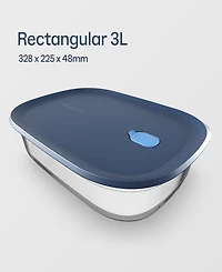 Tupperware Voila Glass 3.2-Quart Xl Rectangular Container