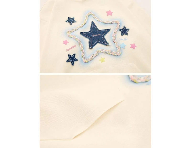 Aelfric Eden Women's Denim Star Applique Hoodie