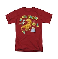 Jurassic Park Men's World Oh Snap Dinosaur Christmas Cookies T Shirt