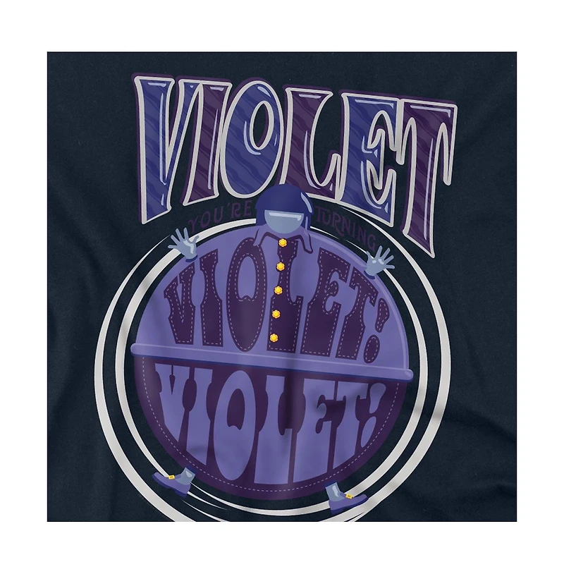 Willy Wonka & The Chocolate Factory Men's Violet Logo T Shirt