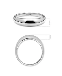 Devata Dome Ring Rhodium Plated Sterling Silver