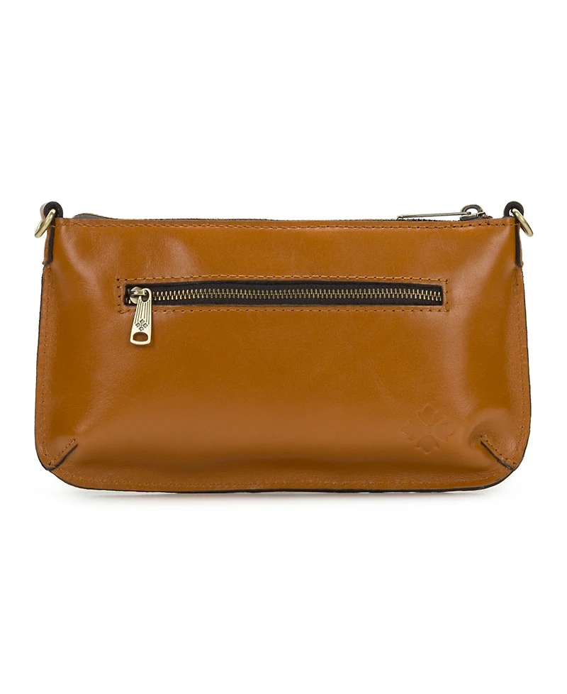 Patricia Nash Vintage Veg Tan Rose Tooled Small Laurina Crossbody Bag