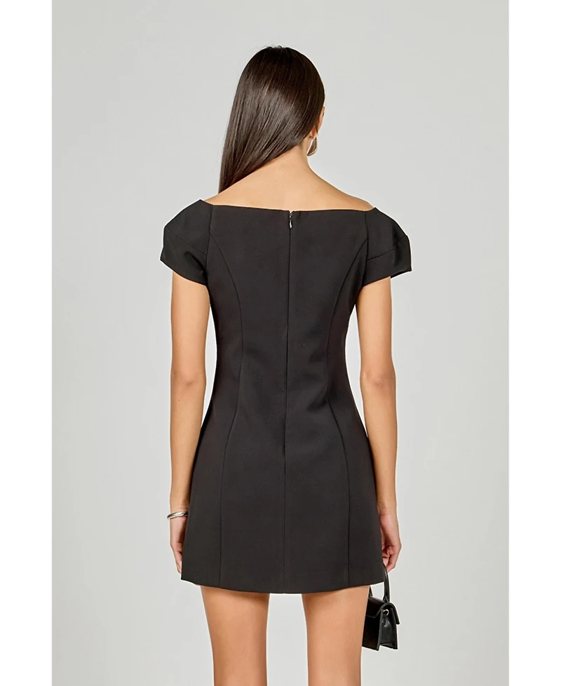 endless rose Women's Bow Mini Dress