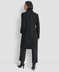 Dkny Women's Sams Double-Breasted Notch Collar Coat