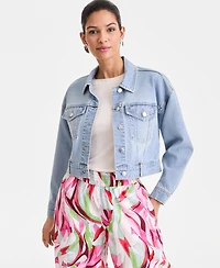 I.n.c. International Concepts Women's Cropped Denim Jacket