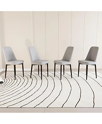 Streamdale Furniture Pu Leather Dining Chairs (Set of 4)