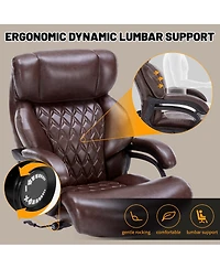 Streamdale Furniture 600lbs Big and Tall Office Chair, Executive Chair with Adjustable Headrest, High Back, Heavy Duty Pu Leather