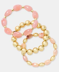 I.n.c. International Concepts 3-Pc. Set Beaded Stretch Bracelets, Macy's Exclusive