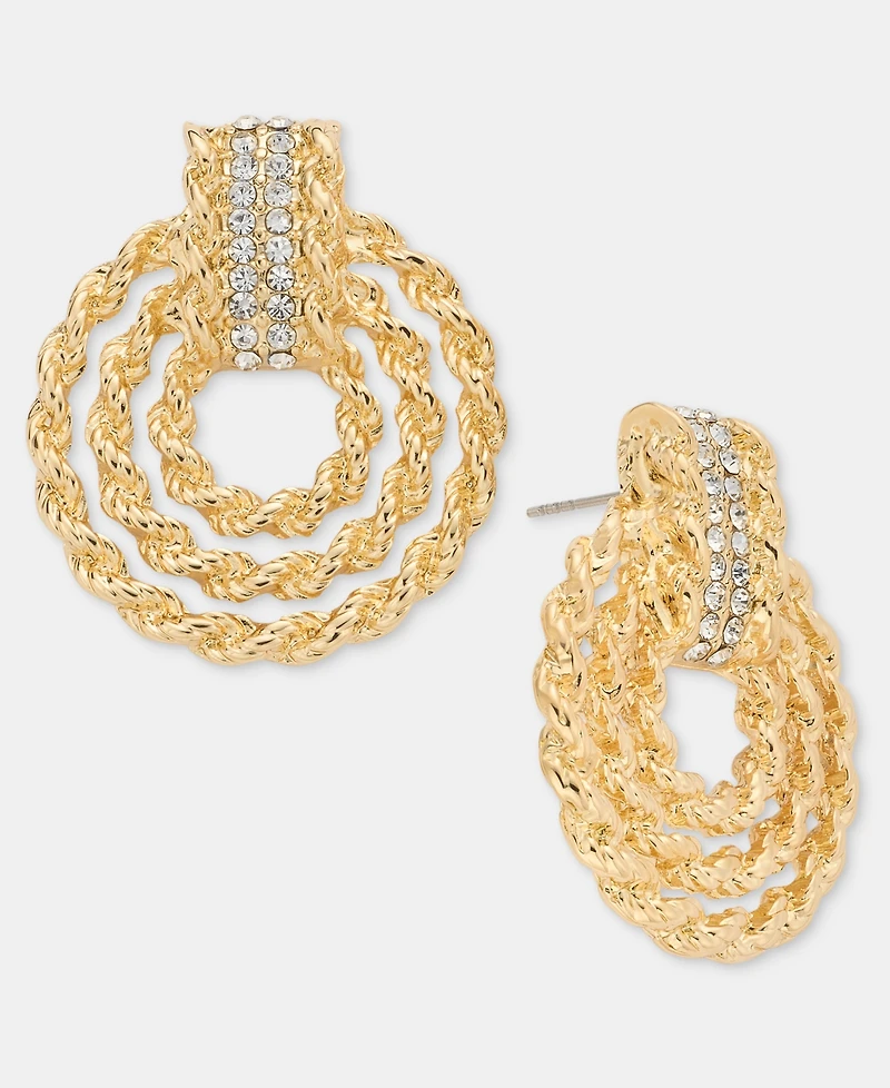 I.n.c. International Concepts Pave Rope Chain Orbital Drop Earrings, Macy's Exclusive