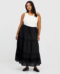 And Now This Trendy Plus Tie-Waist Maxi Skirt, Macy's Exclusive
