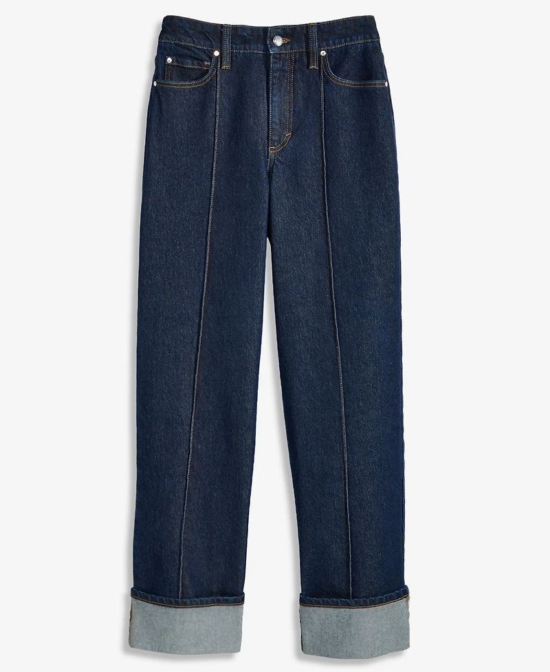 I.n.c. International Concepts Women's High-Rise Cuffed Wide-Leg Jeans, Macy's Exclusive