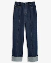 I.n.c. International Concepts Women's High-Rise Cuffed Wide-Leg Jeans, Macy's Exclusive