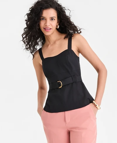 I.n.c. International Concepts Women's Belted Tank Top, Macy's Exclusive