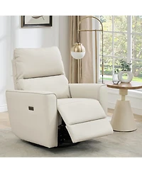gaomon Power Recliner Chair Swivel Rocking Glider Pu Leather Upholstered Nursery
