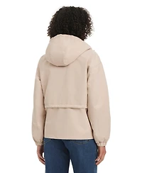 kate spade new york Women's Magic Print Cropped Anorak With Attached Hood