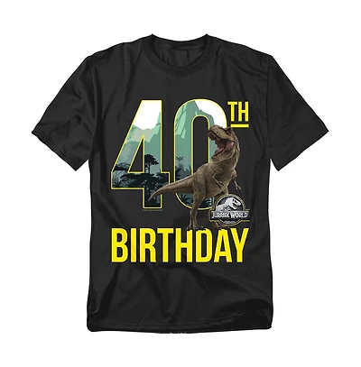 Jurassic Park Men's World 40th Birthday T-Rex T Shirt