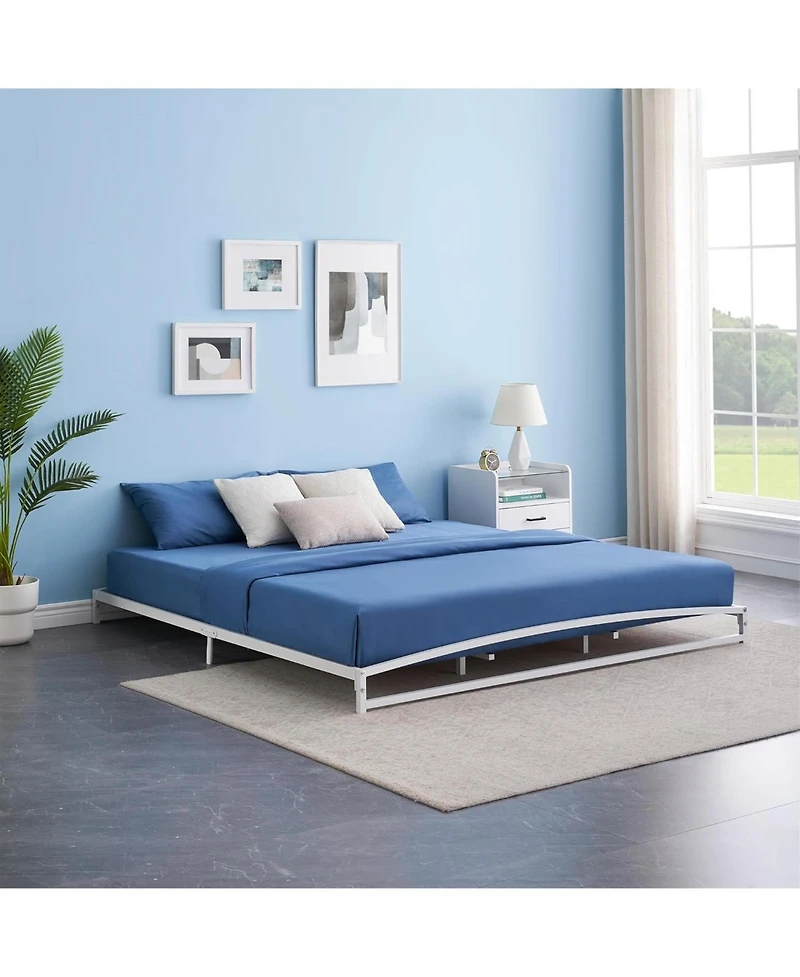 gaomon Low Bed Frame Full Size, 6 Inch Heavy Duty Metal Platform Profile, Mattress Foundation, No Box Spring Needed, Noise-Free