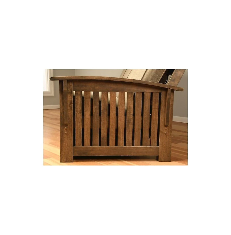 Kodiak Furniture Washington Frame-Rustic Walnut Finish-Canton Gray Mattress