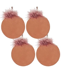 Streamdale Furniture 4.7" Glass Christmas Ball Ornaments Decorative Hanging Tree Ornaments Set of 4