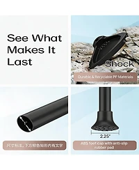 Yigii Extendable Rustproof Stainless Shower Caddy with 4 Shelves for Easy Drainage and Stability