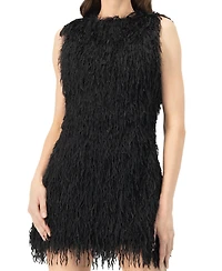 Ivonne Fantasy Short Dress with Round Neck