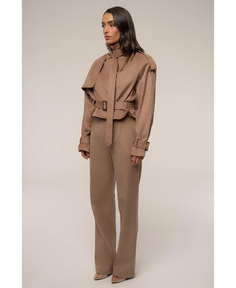 Jluxlabel Women's Latte Cropped Jacket