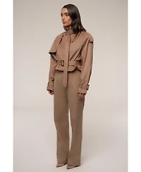 Jluxlabel Women's Latte Cropped Jacket