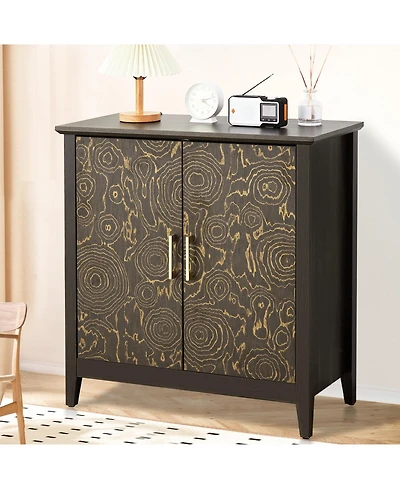 gaomon Farmhouse Sideboard Buffet Storage Cabinet with Adjustable Shelf, Coffee Bar Cabinet