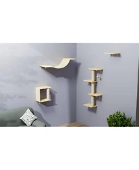 Zeus & Ruta Modern Wall-Mounted Cat Furniture 4pcs