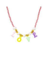 Zomi Gems Love Pink Bead Necklace
