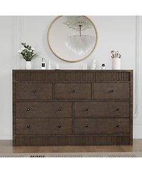 gaomon 7-Drawer Dresser for Bedroom, 54" Wide Wooden Chest of Drawers