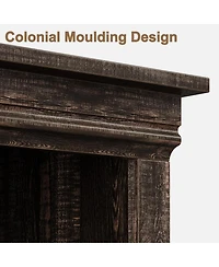 Gaomon Farmhouse Bookcase with Doors, 5-Tier 70" Tall Bookshelf with Storage Cabinet for Living Room