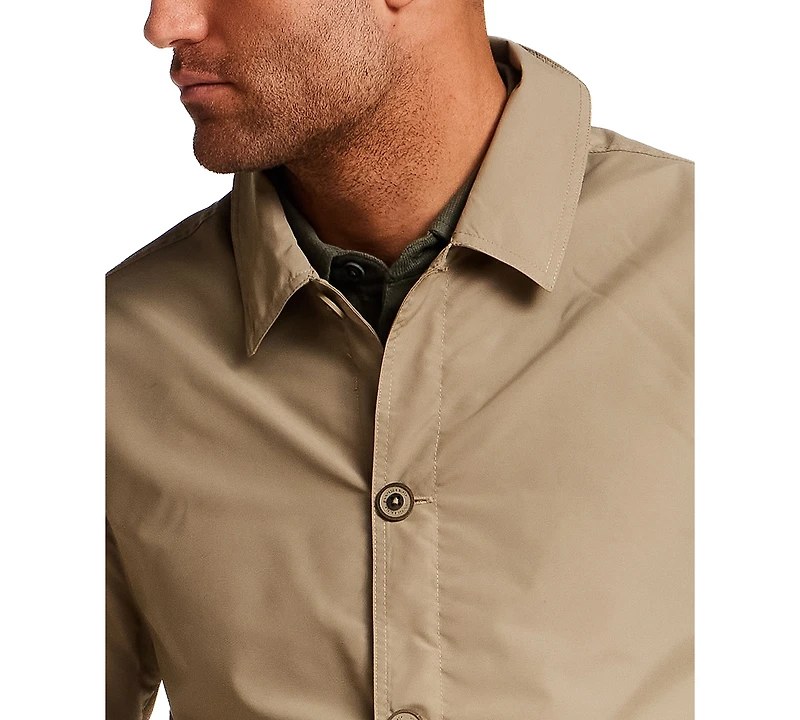 Vintage & Black Men's Hip Length Trench Coat