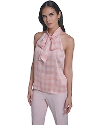 Calvin Klein Women's Sleeveless Tie-Neck Top
