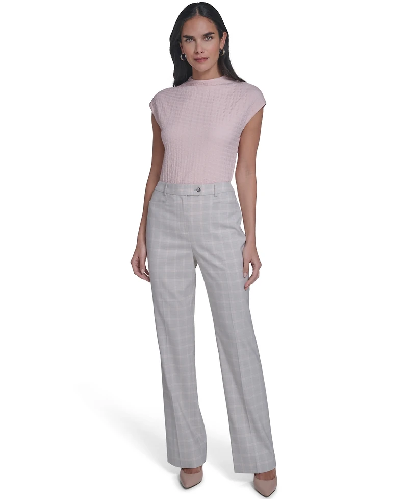 Calvin Klein Women's Windowpane Modern Fit Pants