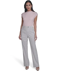 Calvin Klein Women's Windowpane Modern Fit Pants