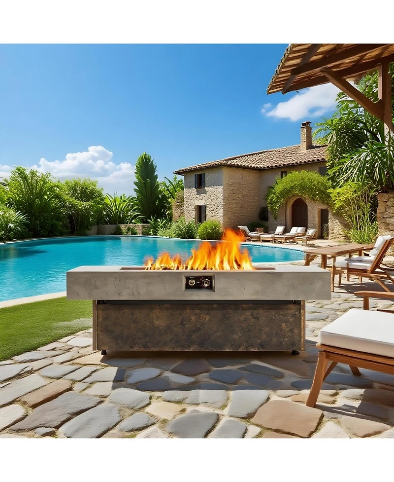 Streamdale Furniture Tabletop Propane Fire Pit Table