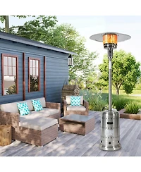 Streamdale Furniture Streamdale Outdoor 48, 000 Btu Propane Patio Heater with Wheels & Cover